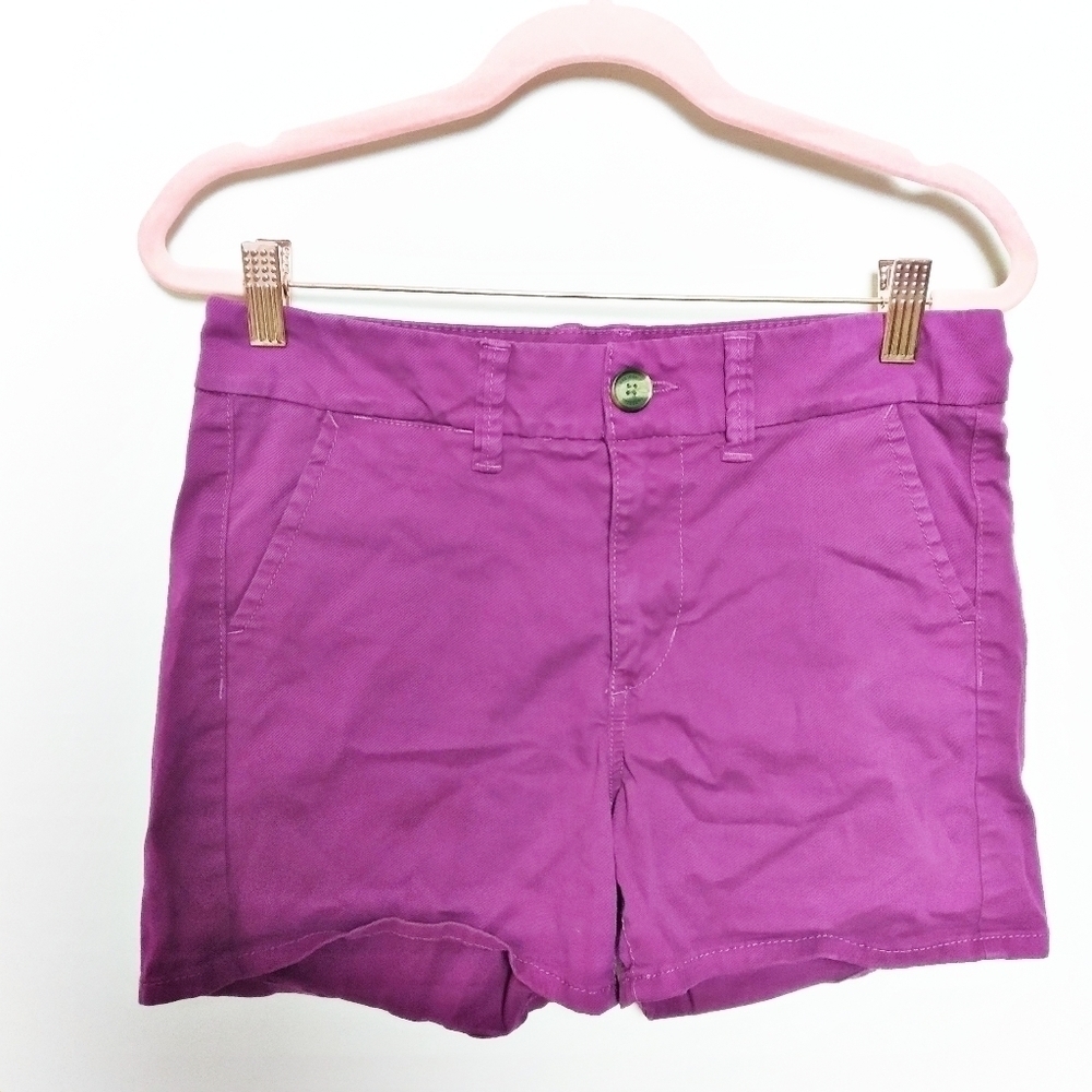 American Eagle Jewel Tone Stretch High Rise Shortie Chino Shorts Size 4
